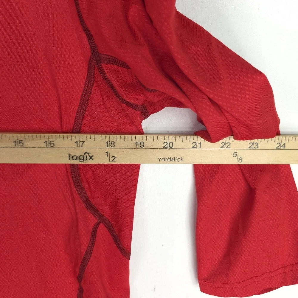 Nike Pro Combat‎ Hypercool Shirt Mens Large Red Dri Fit Fit Baseball 659873-657